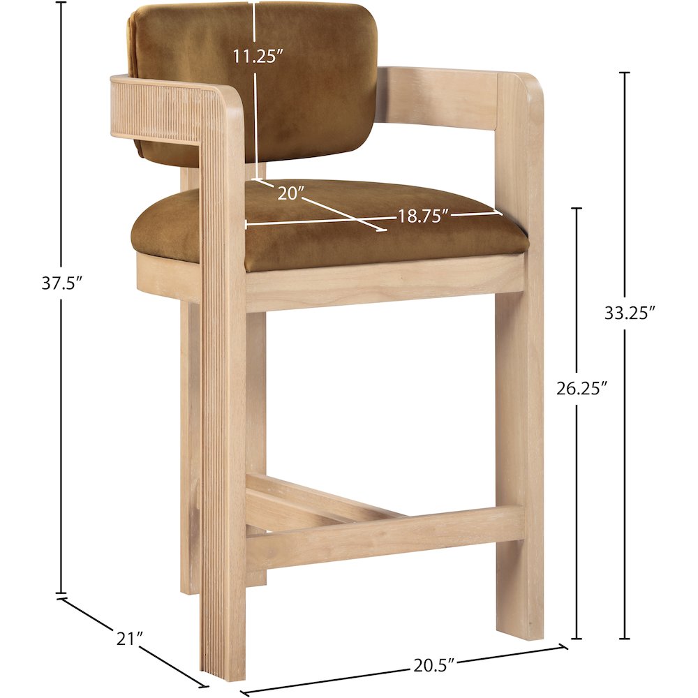 Sacha Saddle Velvet Stool