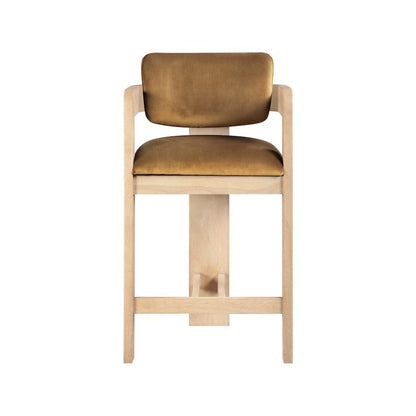 Sacha Saddle Velvet Stool