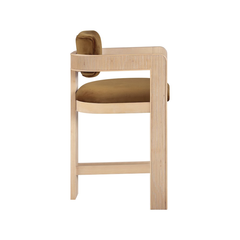 Sacha Saddle Velvet Stool
