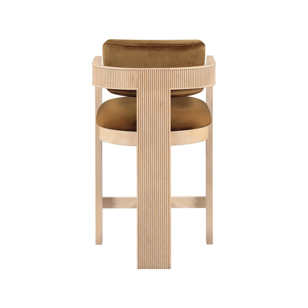 Sacha Saddle Velvet Stool