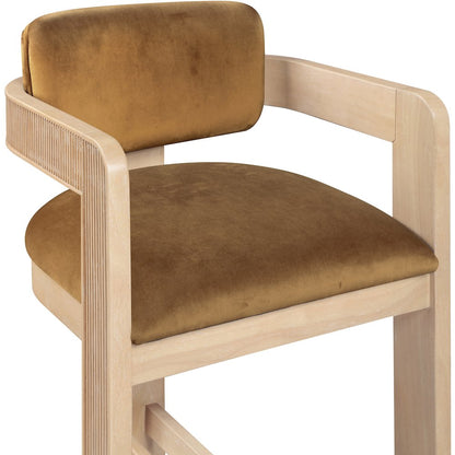 Sacha Saddle Velvet Stool