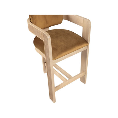 Sacha Saddle Velvet Stool