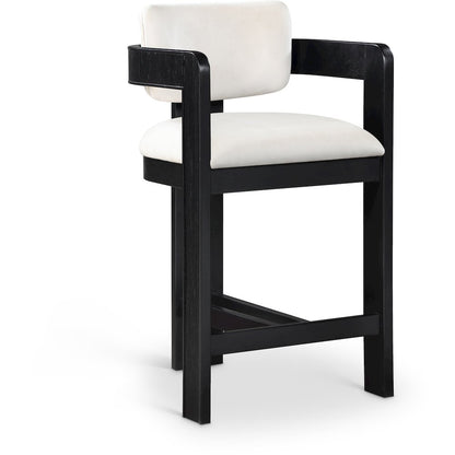 Sacha Cream Velvet Stool