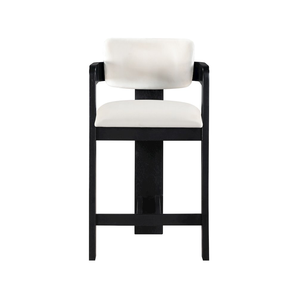 Sacha Cream Velvet Stool