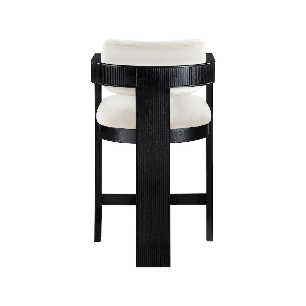 Sacha Cream Velvet Stool