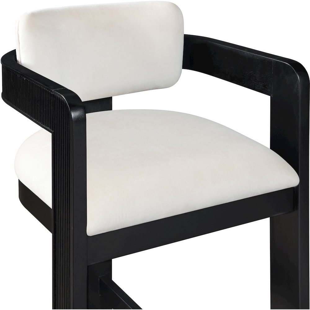 Sacha Cream Velvet Stool