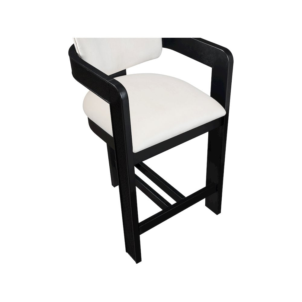 Sacha Cream Velvet Stool