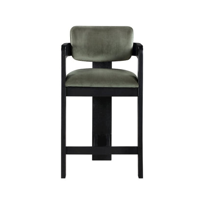 Sacha Green Velvet Stool