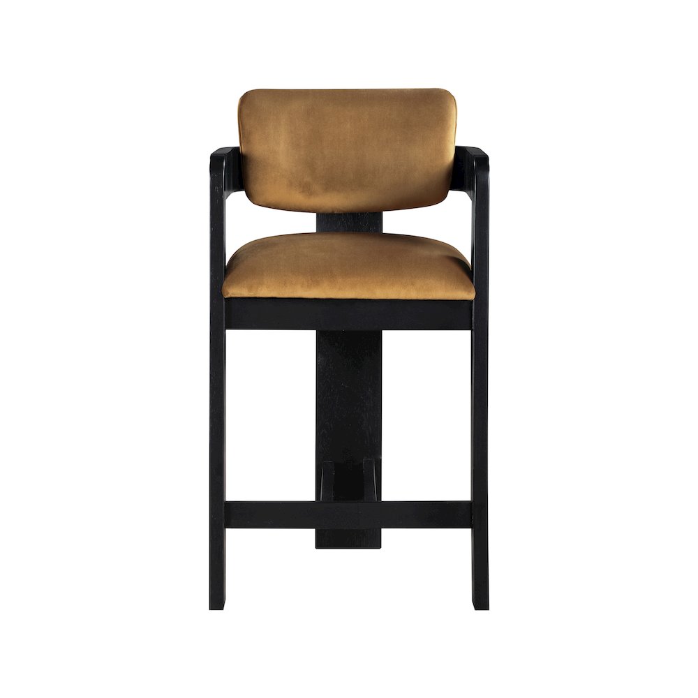 Sacha Saddle Velvet Stool