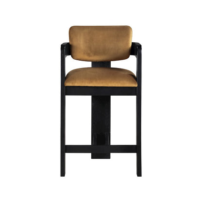 Sacha Saddle Velvet Stool