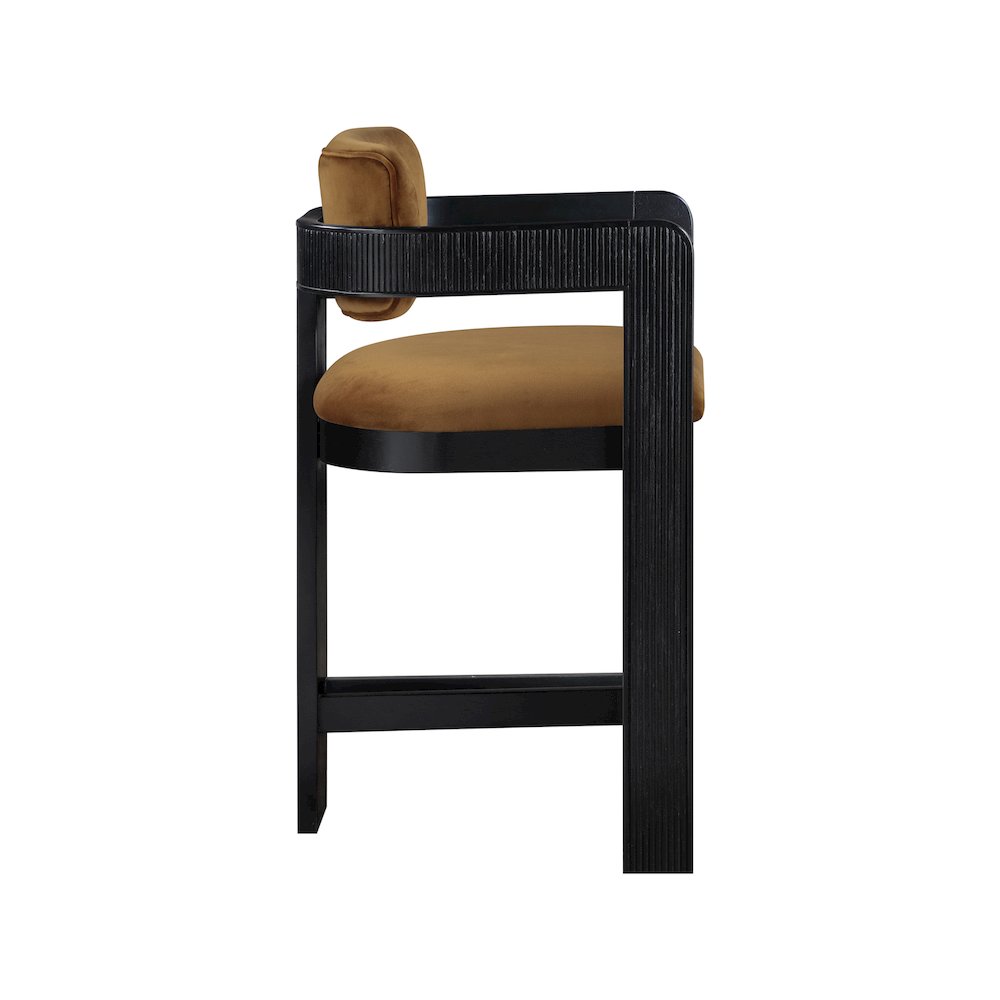 Sacha Saddle Velvet Stool