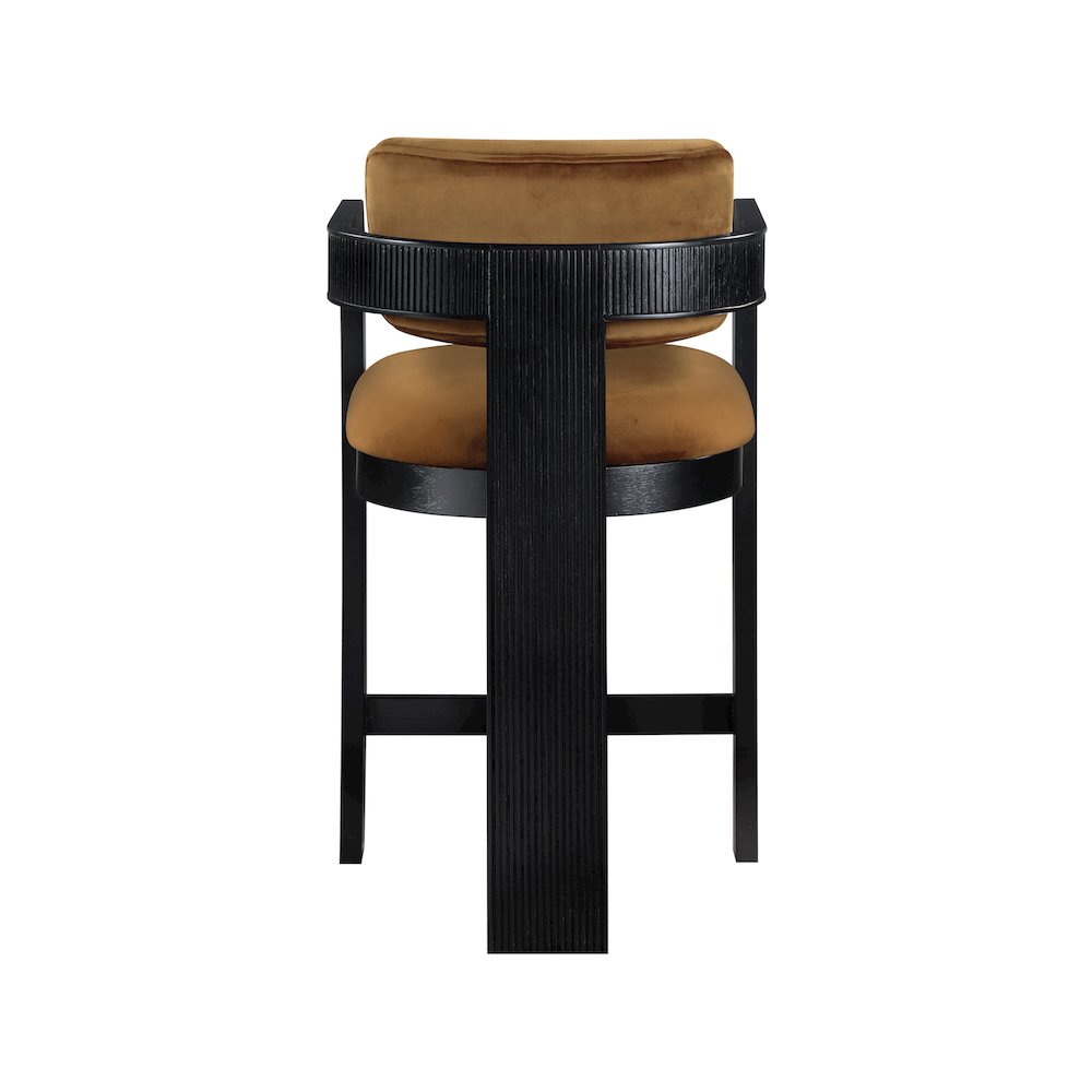 Sacha Saddle Velvet Stool