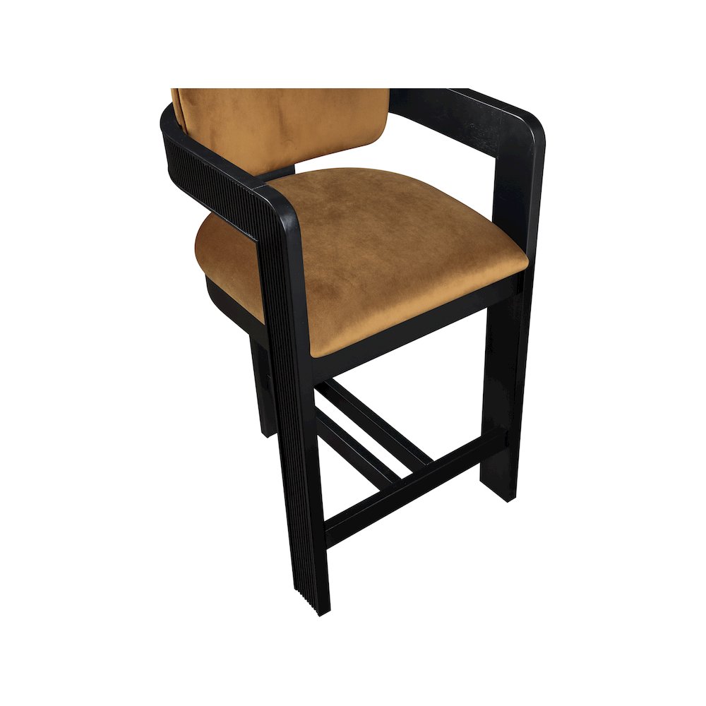 Sacha Saddle Velvet Stool