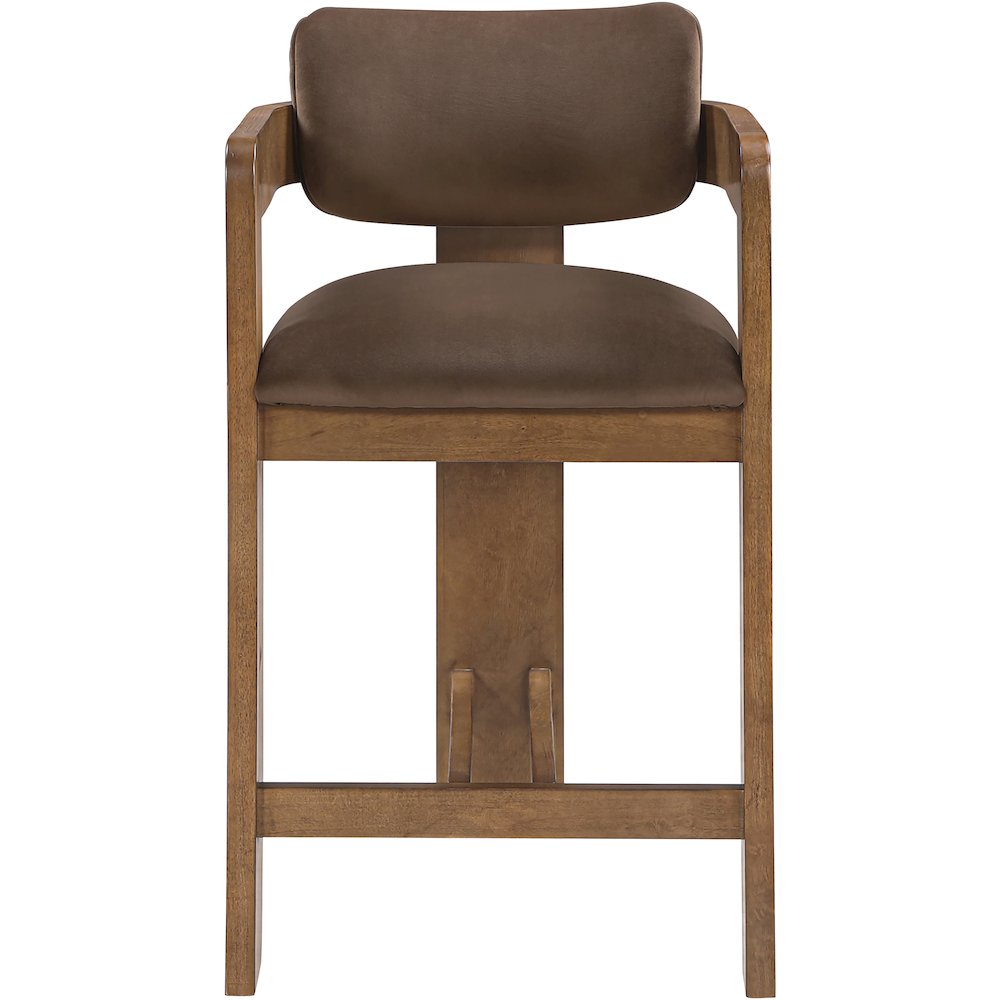 Sacha Brown Velvet Upholstered Counter Stool