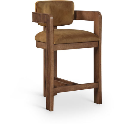 Sacha Saddle Velvet Stool