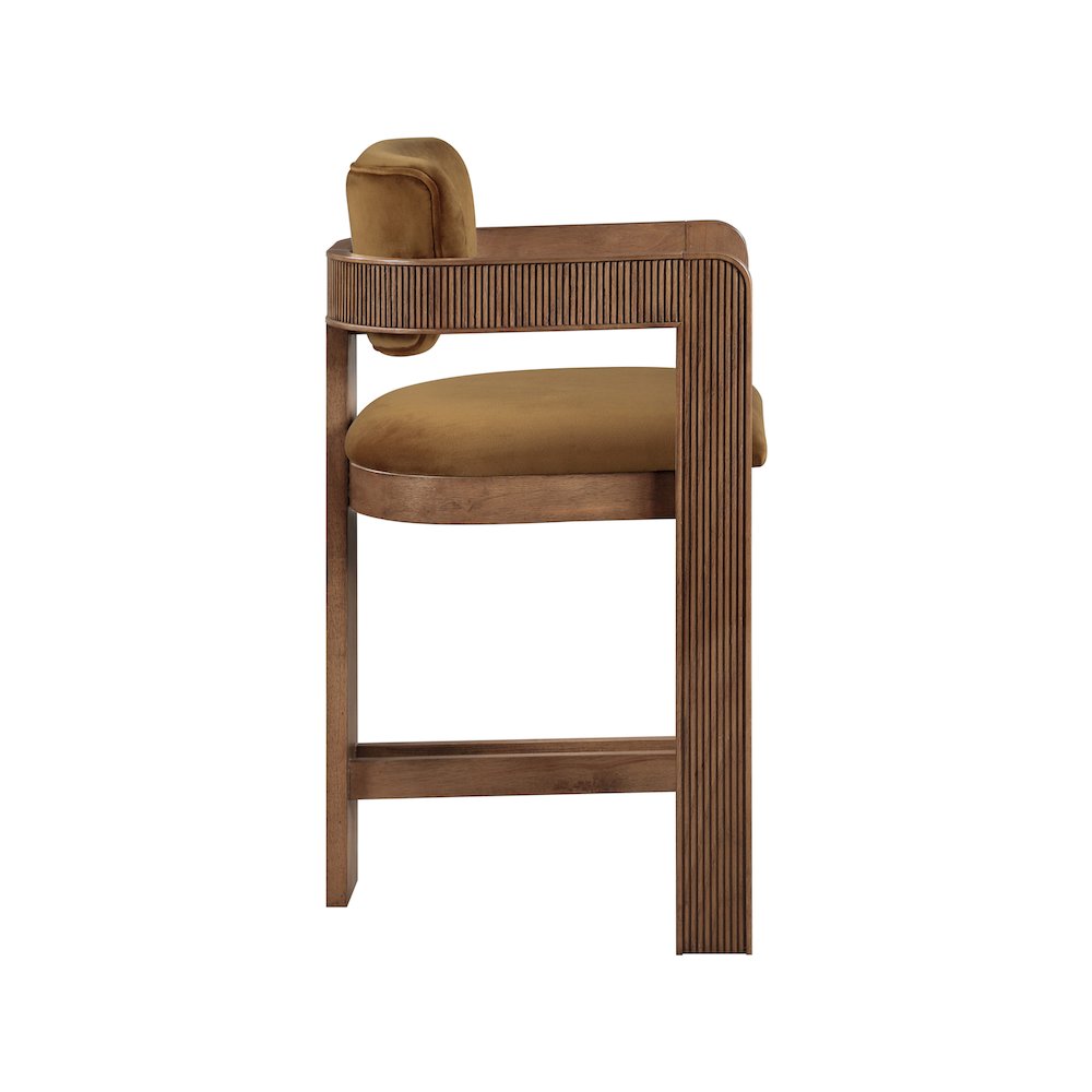 Sacha Saddle Velvet Stool