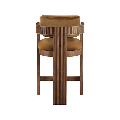 Sacha Saddle Velvet Stool