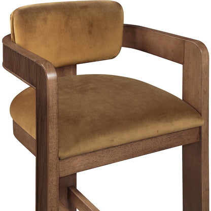 Sacha Saddle Velvet Stool