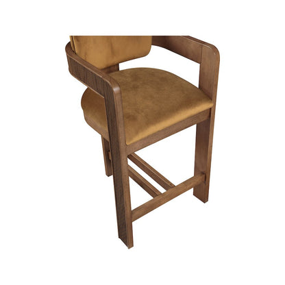 Sacha Saddle Velvet Stool