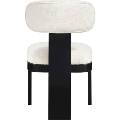 Timbra Black Linen Textured Fabric Upholstered Dining Chair, Set of 2