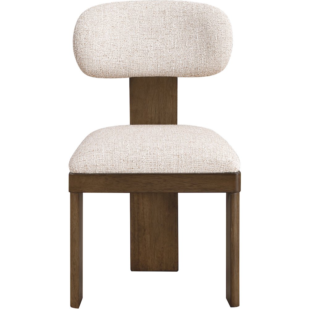 Timbra Brown Linen Textured Fabric Upholstered Dining Chair, Set of 2