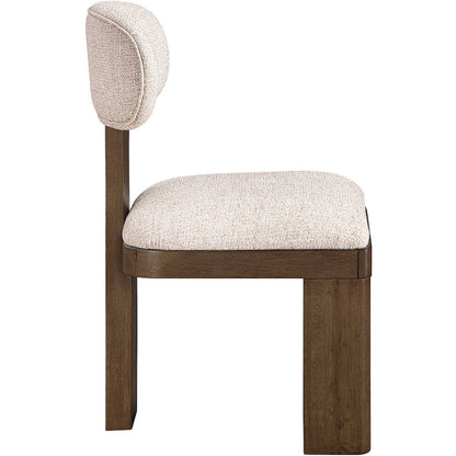 Timbra Brown Linen Textured Fabric Upholstered Dining Chair, Set of 2