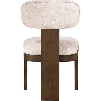 Timbra Brown Linen Textured Fabric Upholstered Dining Chair, Set of 2