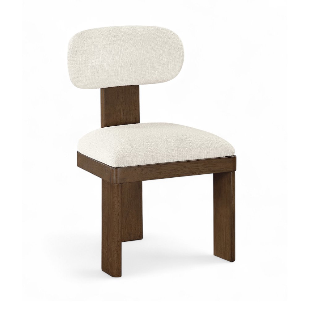 Timbra Brown Linen Textured Fabric Upholstered Dining Chair, Set of 2