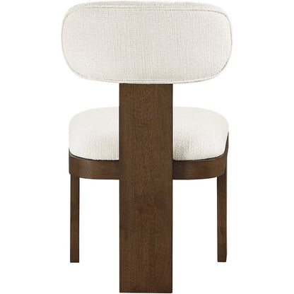 Timbra Brown Linen Textured Fabric Upholstered Dining Chair, Set of 2