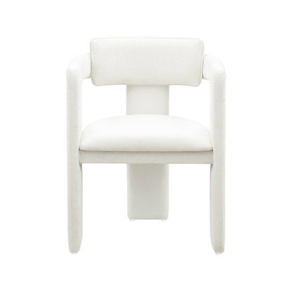 Brenda Cream Chenille Fabric Dining Chair, Set of 2