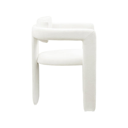 Brenda Cream Chenille Fabric Dining Chair, Set of 2