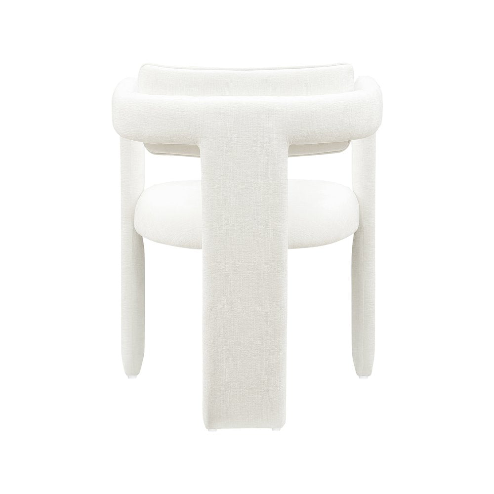 Brenda Cream Chenille Fabric Dining Chair, Set of 2