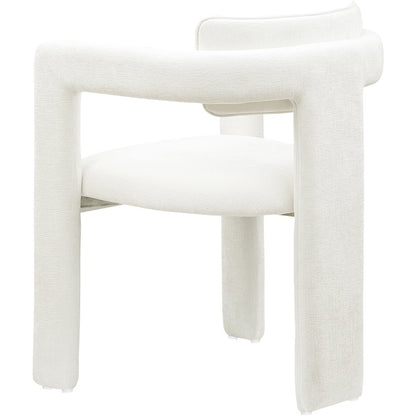 Brenda Cream Chenille Fabric Dining Chair, Set of 2