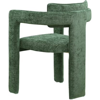 Brenda Green Chenille Fabric Dining Chair, Set of 2