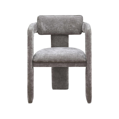 Brenda Grey Chenille Fabric Dining Chair, Set of 2