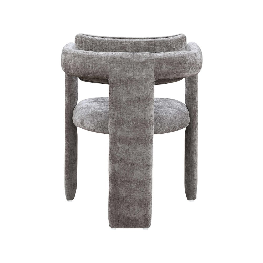 Brenda Grey Chenille Fabric Dining Chair, Set of 2
