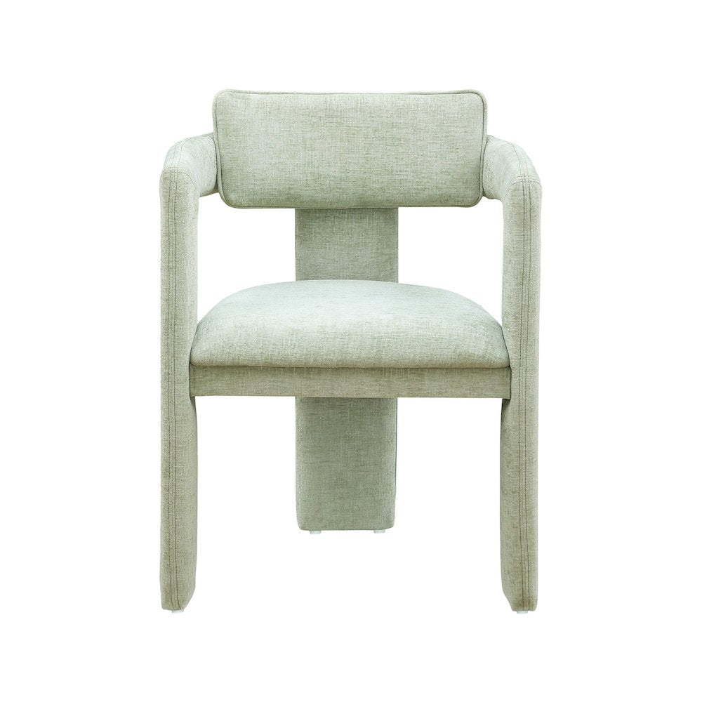 Brenda Mint Chenille Fabric Dining Chair, Set of 2
