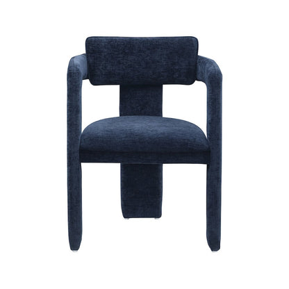Brenda Navy Chenille Fabric Dining Chair, Set of 2