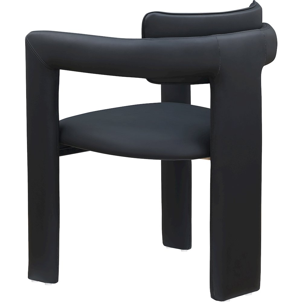Brenda Black Vegan Leather Dining Chair, Set of 2