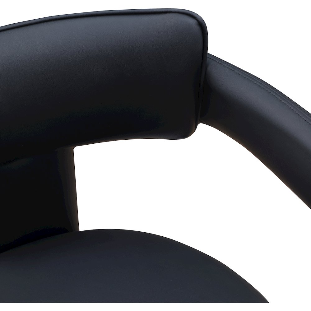 Brenda Black Vegan Leather Dining Chair, Set of 2