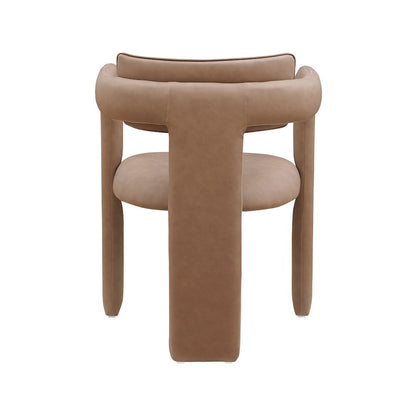 Brenda Brown Vegan Leather Dining Chair, Set of 2