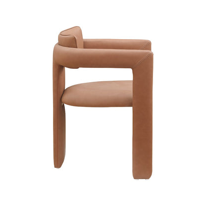 Brenda Cognac Vegan Leather Dining Chair, Set of 2