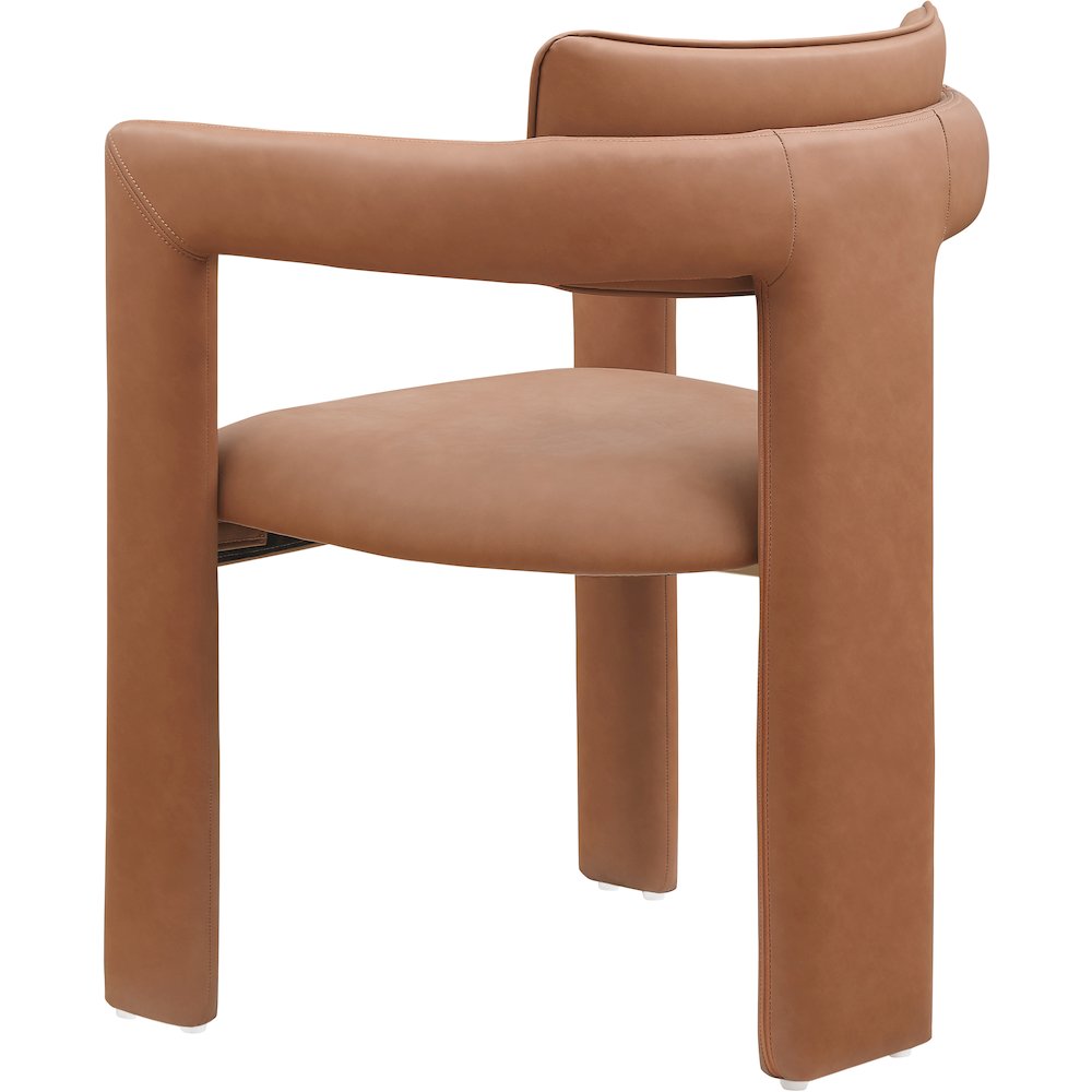 Brenda Cognac Vegan Leather Dining Chair, Set of 2