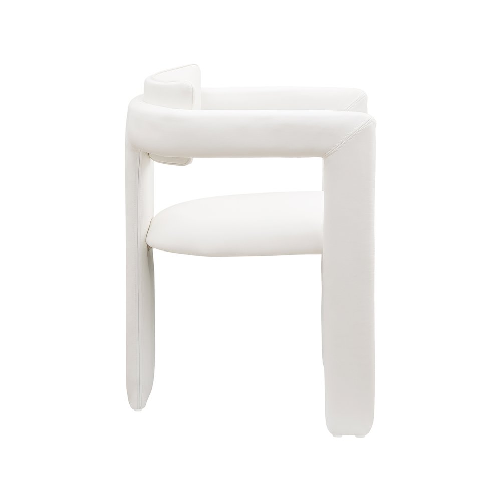 Brenda Cream Vegan Leather Dining Chair, Set of 2