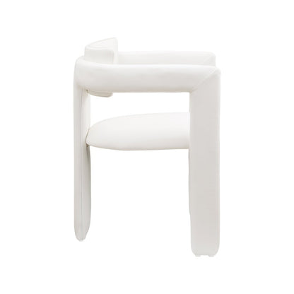 Brenda Cream Vegan Leather Dining Chair, Set of 2