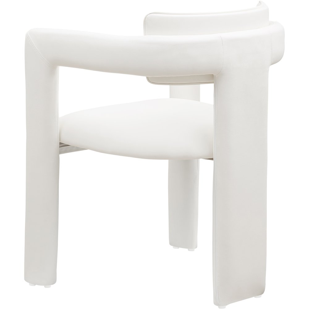 Brenda Cream Vegan Leather Dining Chair, Set of 2