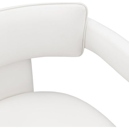 Brenda Cream Vegan Leather Dining Chair, Set of 2