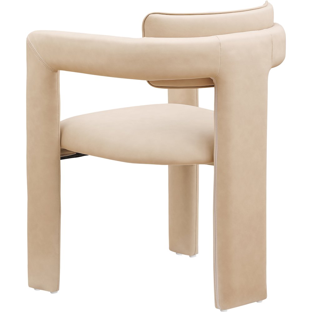 Brenda Tan Vegan Leather Dining Chair, Set of 2