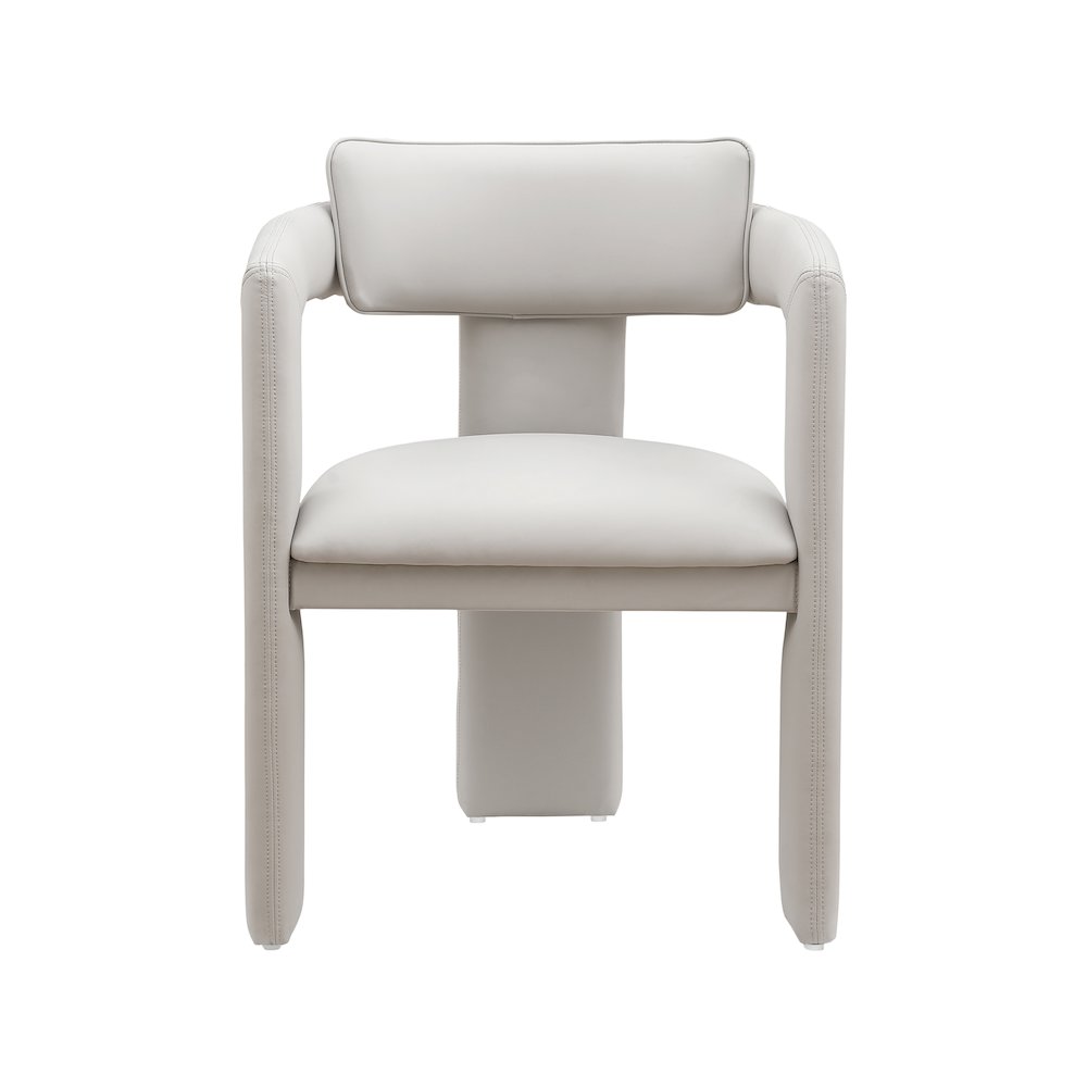 Brenda Taupe Vegan Leather Dining Chair, Set of 2
