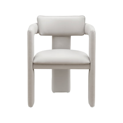Brenda Taupe Vegan Leather Dining Chair, Set of 2